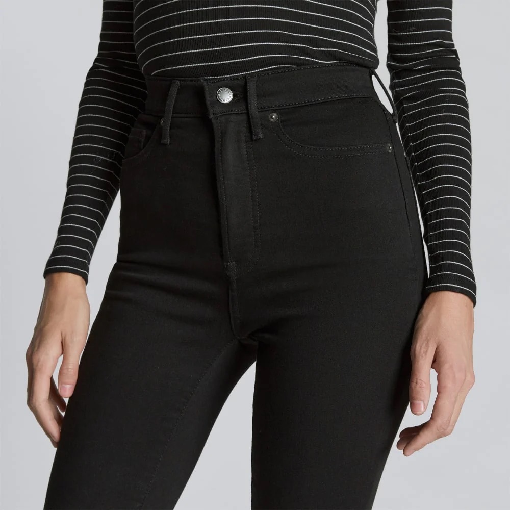 EVERLANE BLACK THE WAY-HIGH SKINNY STRETCH JEAN SIZE 31 - Picture 3 of 8